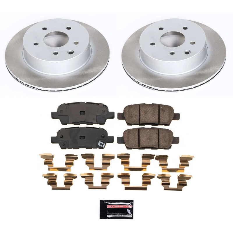 Power Stop 14-15 Nissan Rogue Select Rear Semi-Coated Rotor Kit - SC7881