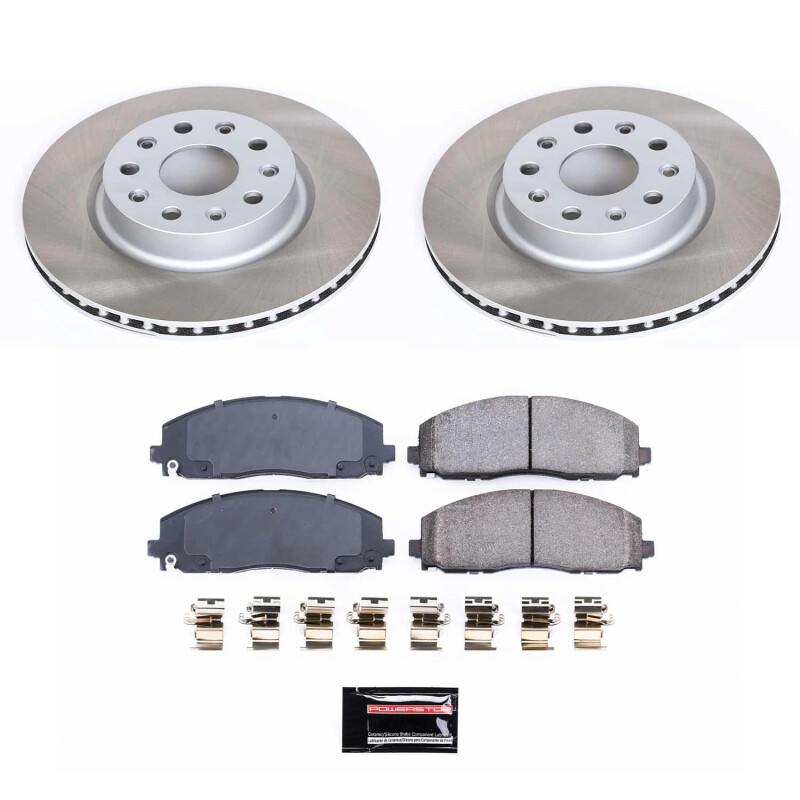 Power Stop 18-22 Jeep Wrangler Front Semi-Coated Rotor Kit - SC7941