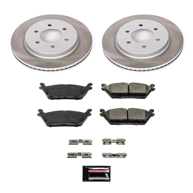 Power Stop 18-21 Lincoln Navigator Rear Semi-Coated Rotor Kit - SC8030