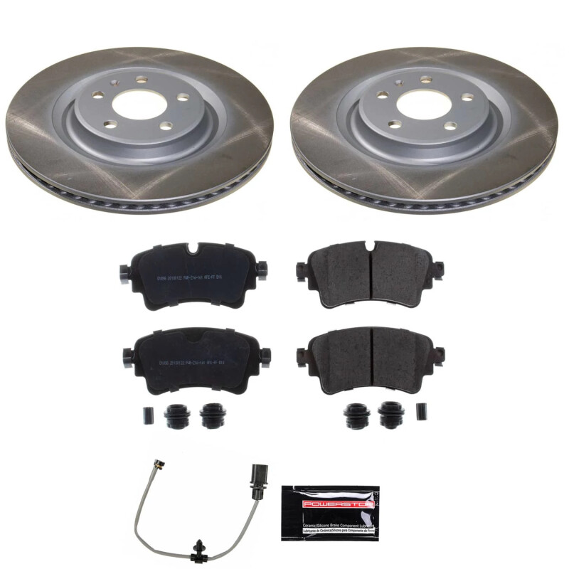 Power Stop 18-20 Audi SQ5 Rear Semi-Coated Rotor Kit - SC8043