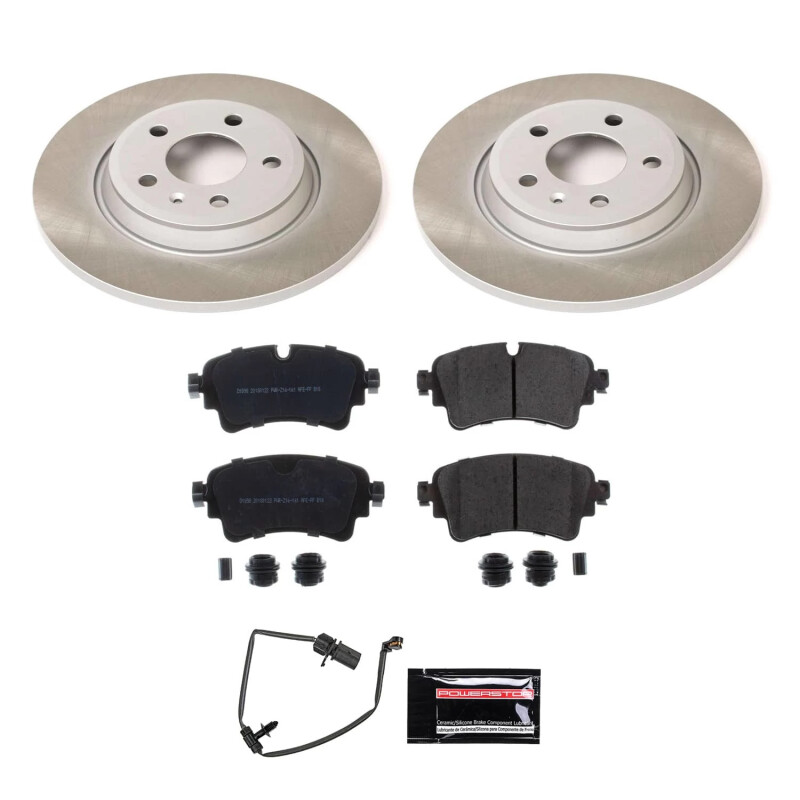 Power Stop 17-20 Audi A4 Rear Semi-Coated Rotor Kit - SC8091