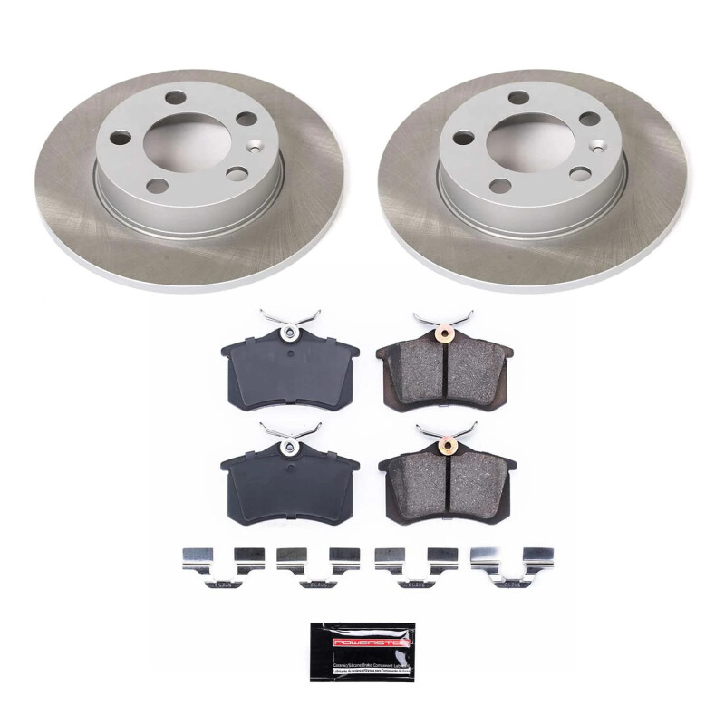 Power Stop 00-06 Audi TT Rear Semi-Coated Rotor Kit - SC848