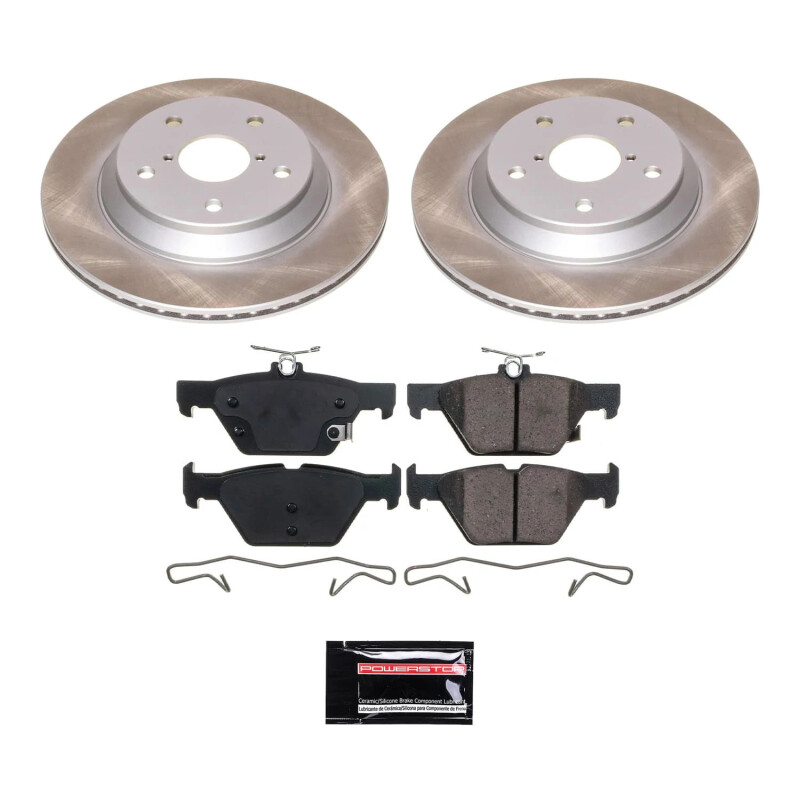 Power Stop 19-22 Subaru Forester Rear Semi-Coated Rotor Kit - SC8495