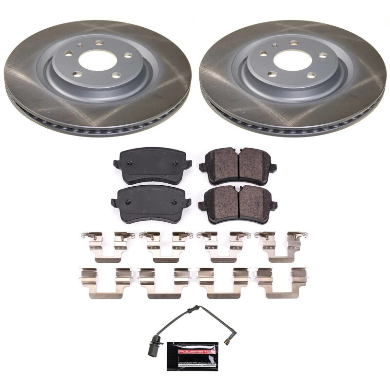 Power Stop 13-14 Audi A8 Quattro Rear Semi-Coated Rotor Kit - SC8850