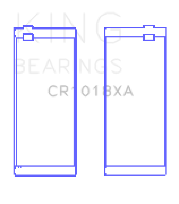 King Engine Bearings Mercedes Benz Om611.960/981/Om646.821/962/966 (Size +0.50mm) Conrod Bearing Set - CR1018XA0.5