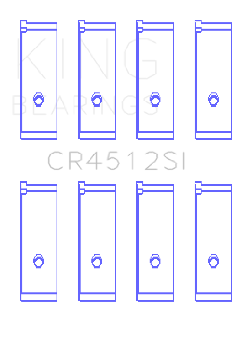 King Engine Bearings Honda D17A1/2 1.7L 16V (Size +0.75mm) Connecting Rod Bearing Set - CR4512SI0.75