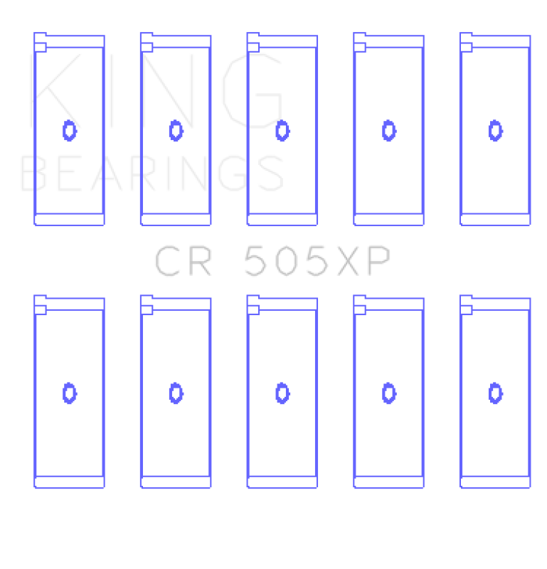 King Engine Bearings Audi Abb/Abm/Adp/Pp/Rn (Size +.026mm) Connecting Rod Bearing Set - CR505XP.026