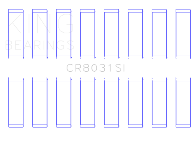 King Engine Bearings Chrysler Jeep V8 287 4.7L (Od+.002in) (Size +0.50mm) Connecting Rod Bearing Set - CR8031SI0.5