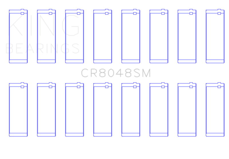King Engine Bearings Chrysler 345/370 16V (Size +0.25mm) Connecting Rod Bearing Set - CR8048SM0.25