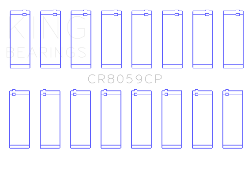 King Engine Bearings General Motors Duramax Diesel (Size +0.25mm) Connecting Rod Bearing Set - CR8059CP0.25