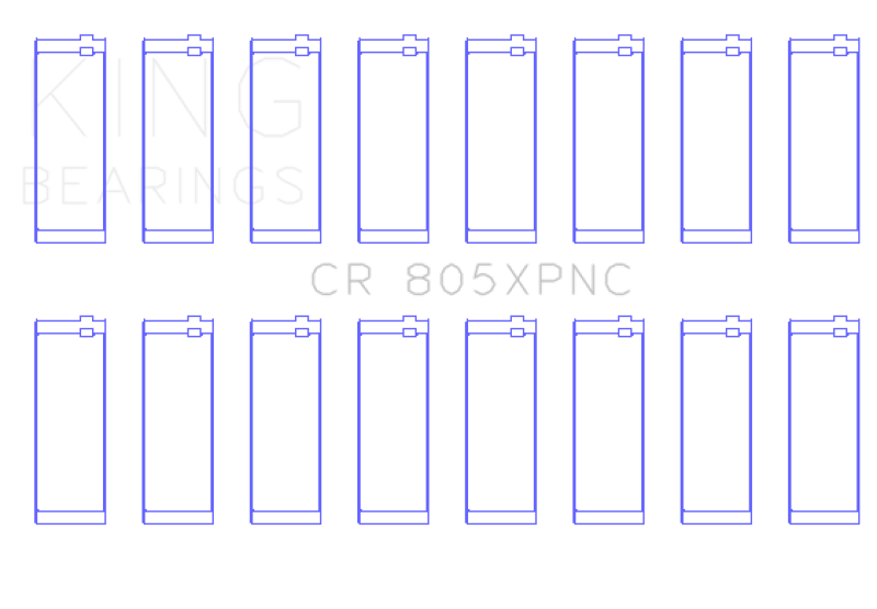 King Engine Bearings Chrysler 273Ci 318Ci 340Ci 360Ci (Size STDX) Connecting Rod Bearing Set - CR805XPNCSTDX
