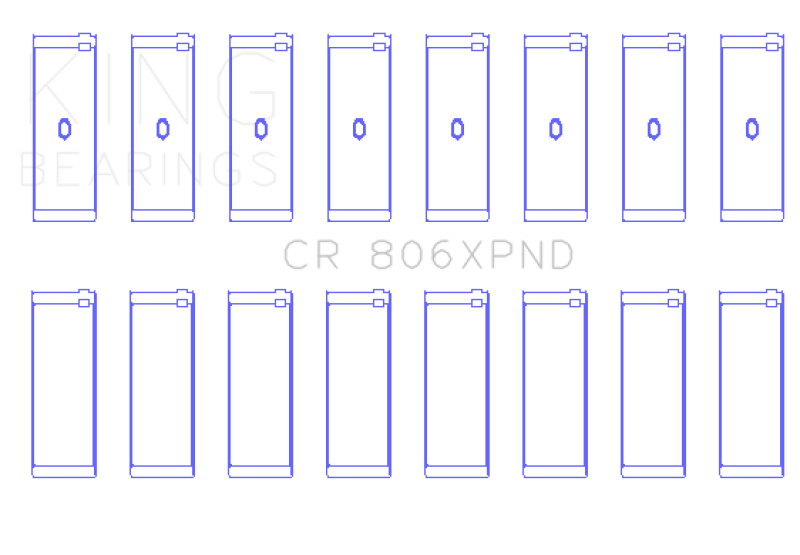 King Engine Bearings Chrysler 361Ci 383Ci (Size STDX) Connecting Rod Bearing Set - CR806XPNDSTDX