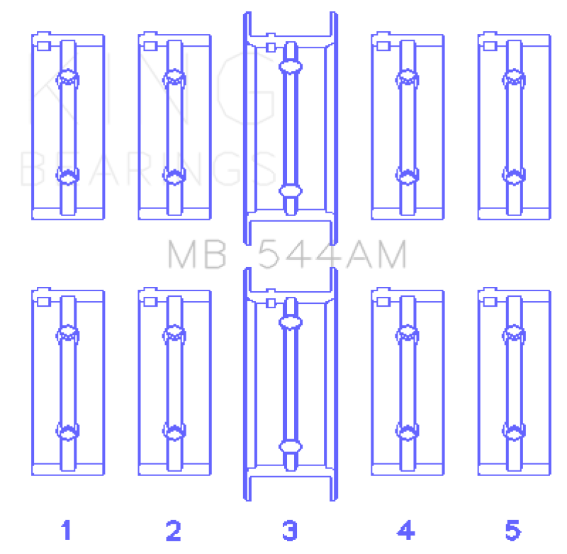 King Engine Bearings BMW M10B15/18/20 (Size +0.75mm) Main Bearing Set - MB544AM0.75