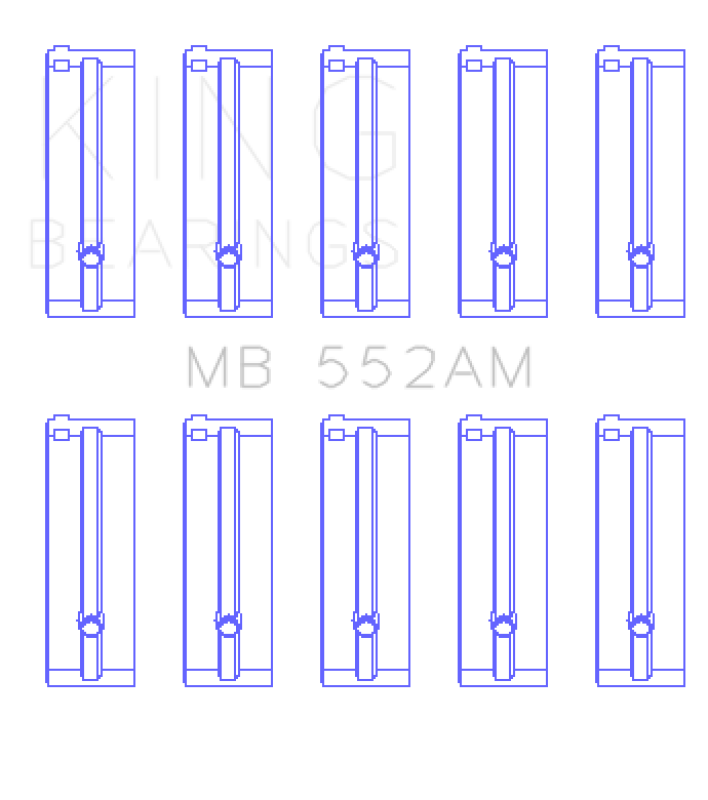 King Engine Bearings Toyota 3T/Tg/12T/4Tg (Size +0.25mm) Main Bearing Set - MB552AM0.25