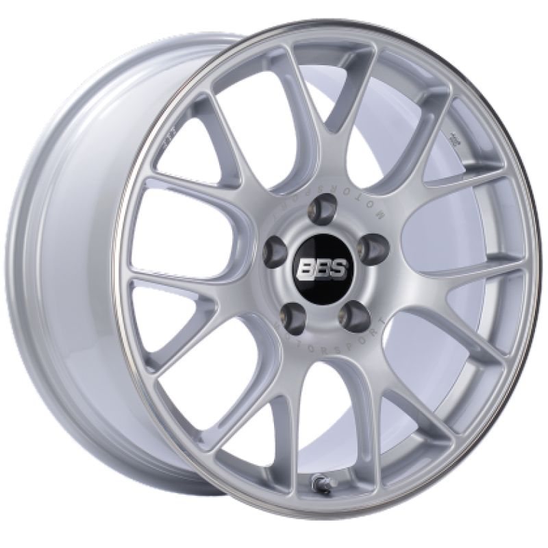 BBS CH-R 20x9 5x130 ET49 CB71.6 Brilliant Silver Polished Rim Protector Wheel w/ Motorsport Etching - CH150SPO-MTSP