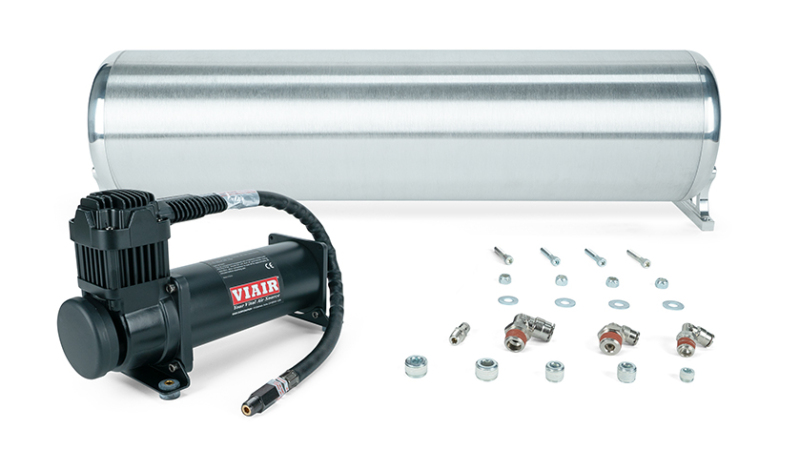 Air Lift 24in FLO Tank w/ Viair 444c Black Compressor (Incl. Fittings & Tank Mounting Hardware) - 27768