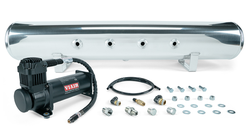 Air Lift 5 Gal. Polished Tank w/ Viair 444b Blk Compressor (Incl. Fittings & Mounting Hardware) - 27808