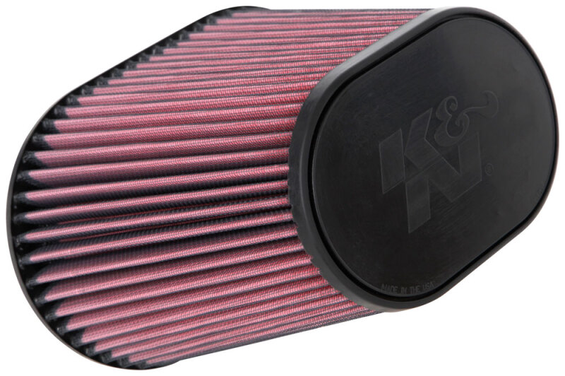 K&N Universal Clamp-On Air Filter 7in x 5-3/16in Flange 10in x 6-1/4in B 6-3/4in x 4-1/2in T 8in H - RU-5292