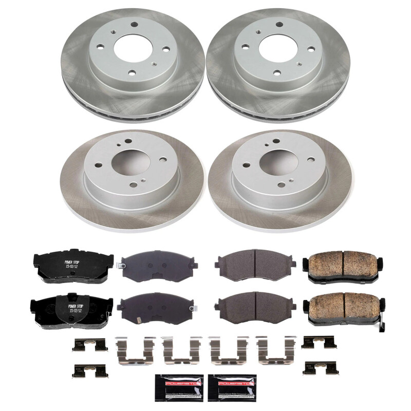 Power Stop 91-96 Infiniti G20 Front and Rear Semi-Coated Rotor Kit - SC9173