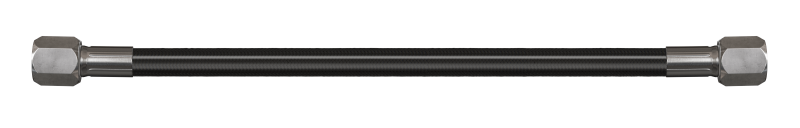 Goodridge 15in Universal Oil Line Assembly w/Black Fittings - VTOL-015C-BK