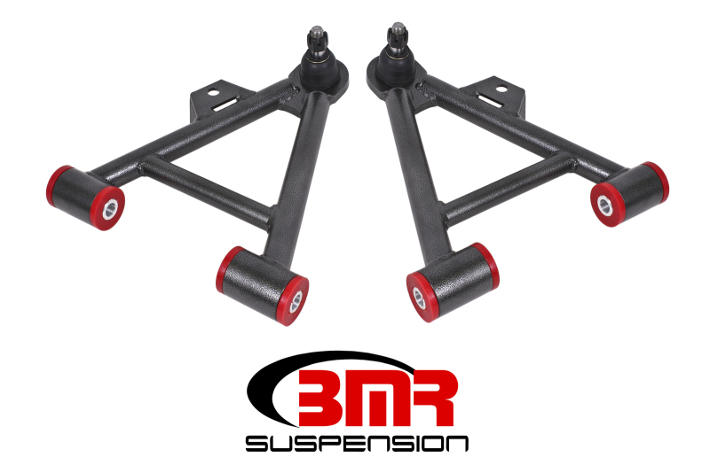 BMR 79-93 Mustang Lower Non-Adj. A-Arms (Coilover Only) w/ STD. Ball Joint (Poly) - Black Hammertone - AA035H