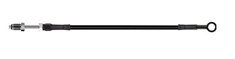 Goodridge 76in Universal Clutch Line w/Black Zinc Fittings & Black Hose - Straight Banjo 7/16 UNF - HD1001-1CB-BK76