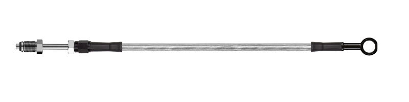 Goodridge 58in Universal Clutch Line w/Black Zinc Fittings & Clear Hose - Straight Banjo 7/16 UNF - HD1001-1CB-CL58