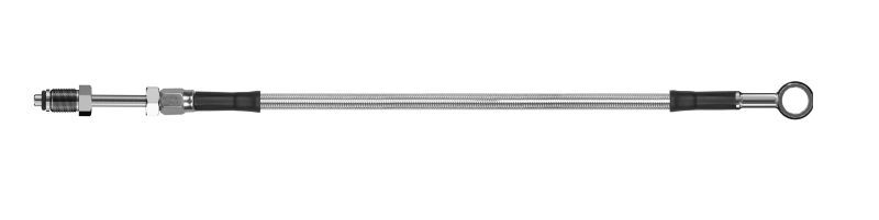 Goodridge 58in Universal Clutch Line w/SS Fittings & Clear Hose - Straight Banjo 7/16 UNF - HD1001-1CC-CL58
