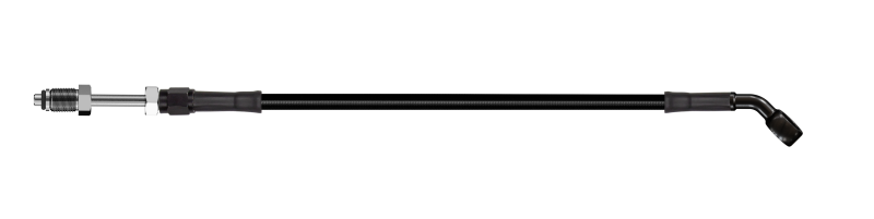 Goodridge 60in Universal Clutch Line w/Blk Fittings & Blk Hose - 45 Deg Banjo w/Straight 7/16 UNF - HD1045-1CB-BK60