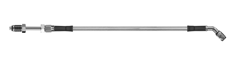 Goodridge 76in Universal Clutch Line w/SS Fittings & Clear Hose - 45 Deg Banjo w/Straight 7/16 UNF - HD1045-1CC-CL76