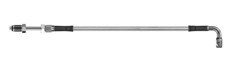 Goodridge 76in Universal Clutch Line w/SS Fittings & Clear Hose - 90Deg Banjo w/Straight 7/16 UNF - HD1090-1CC-CL76