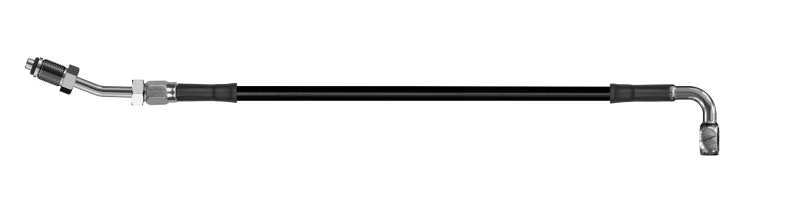 Goodridge 78in Universal Clutch Line w/SS Fittings & Black Hose - 90Deg Banjo w/20Deg 7/16 UNF - HD1091-1CC-BK78