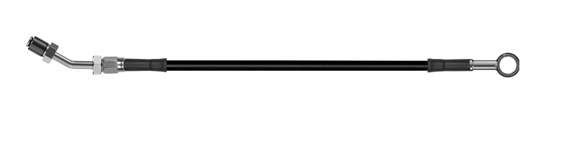 Goodridge 74in Universal Clutch Line w/SS Fittings & Black Hose - Straight Banjo w/AN3 Fitting - HD2001-1CC-BK74