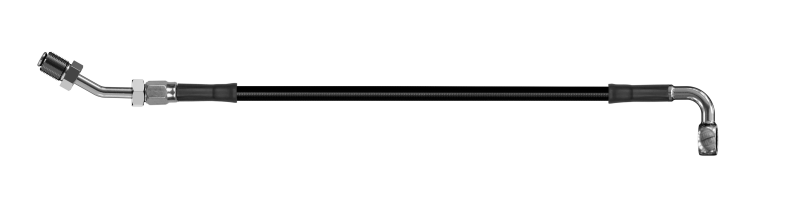 Goodridge 86in Universal Clutch Line w/SS Fittings & Black Hose - 90Deg Banjo w/AN3 Fitting - HD2090-1CC-BK86