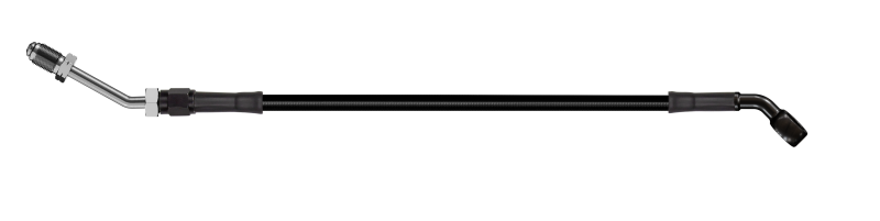 Goodridge 62in Universal Clutch Line w/Black Zinc Fittings & Black Hose - 45Deg Banjo w/M10 Fitting - HD3045-1CB-BK62