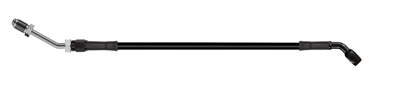 Goodridge 82in Universal Clutch Line w/Black Zinc Fittings & Black Hose - 45Deg Banjo w/M10 Fitting - HD3045-1CB-BK82