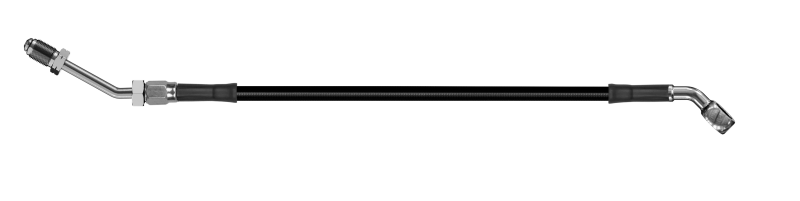 Goodridge 58in Universal Clutch Line w/SS Fittings & Black Hose - 45Deg Banjo w/M10 Fitting - HD3045-1CC-BK58