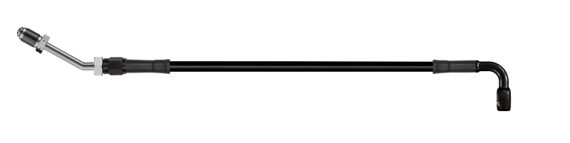 Goodridge 58in Universal Clutch Line w/Black Zinc Fittings & Black Hose - 90Deg Banjo w/M10 Fitting - HD3090-1CB-BK58