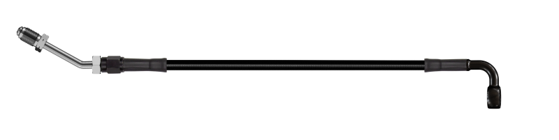 Goodridge 76in Universal Clutch Line w/Black Zinc Fittings & Black Hose - 90Deg Banjo w/M10 Fitting - HD3090-1CB-BK76