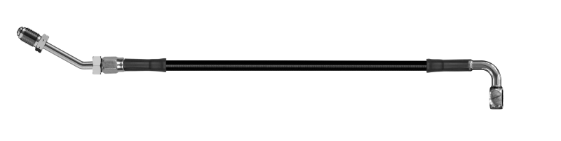 Goodridge 64in Universal Clutch Line w/SS Fittings & Black Hose - 90Deg Banjo w/M10 Fitting - HD3090-1CC-BK64