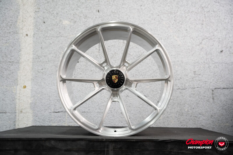 Vossen X Champion RS92 20X9.5 / ET46 / Brushed Gloss Clear Wheel / Centerlock / 911 GT3 992- Front - RS92-119
