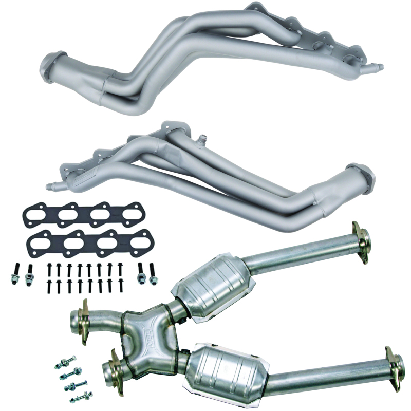 BBK 96-98 Ford Mustang Cobra 4.6L 1-5/8 Long Tube Headers w/High Flow Catted X-Pipe (Ti Ceramic) - 15322
