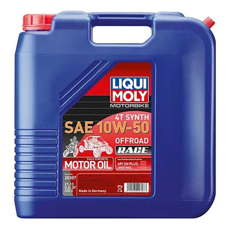 LIQUI MOLY 20L Motorbike 4T Synth SAE 10W50 Offroad Race - 20307