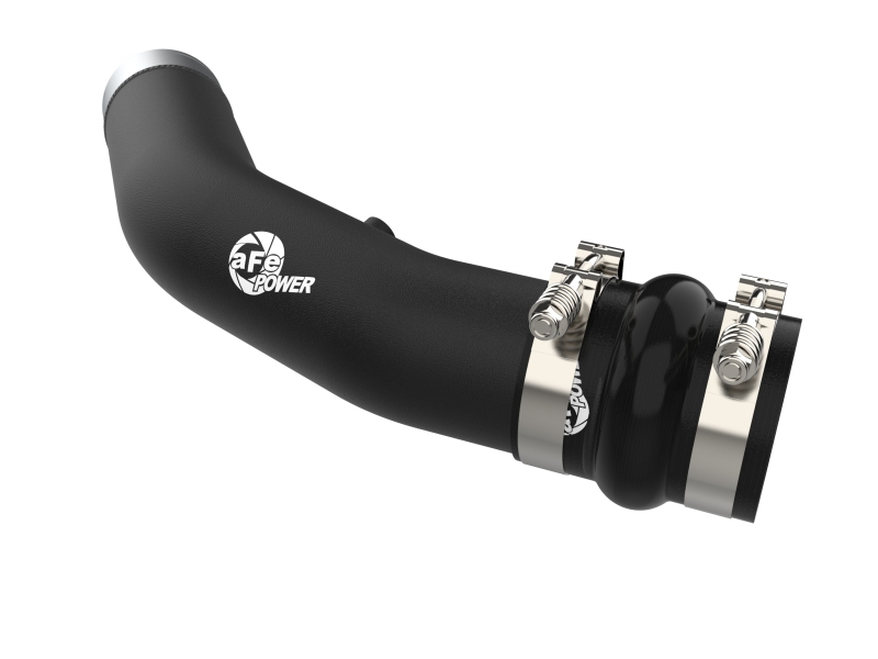 aFe 23-24 Ford Diesel Trucks V8-6.7L (td) BladeRunner 3in. Aluminum Hot Charge Pipe - Black - 46-20738-B