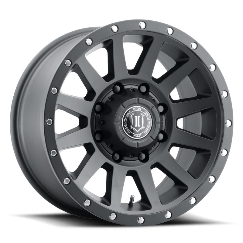 ICON Compression HD 18x9 8x165.1 12mm Offset 5.5in BS - Satin Black Wheel - 2018908055SB