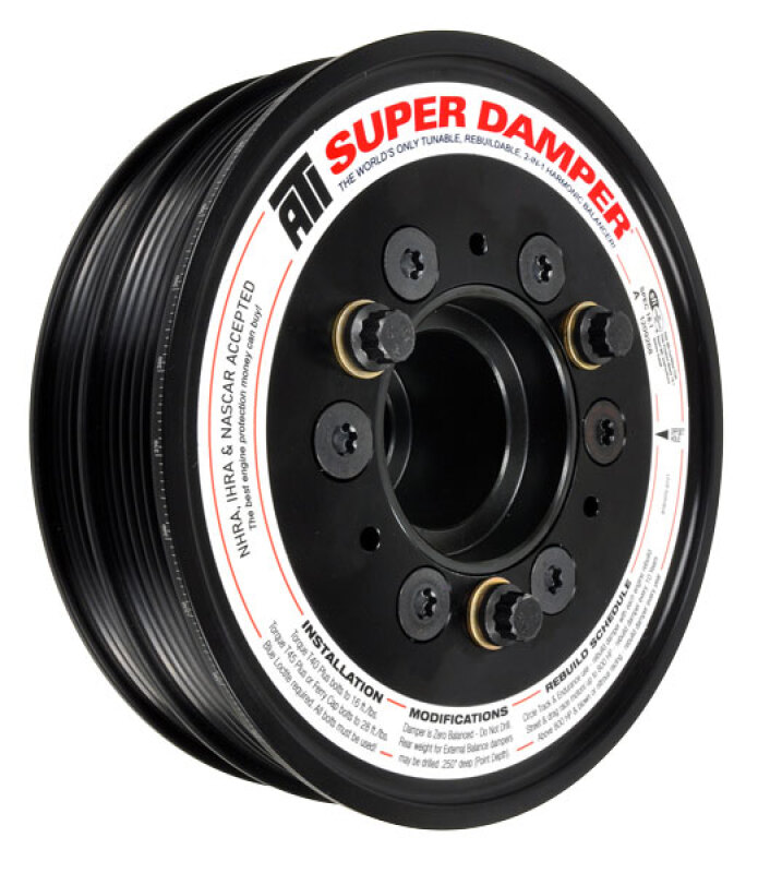 ATI Ford Coyote 5.0L 6.78in 6 & 4 Grv Damper w//AC Pulley Kit (OEM Size SK1473) - ATI918055