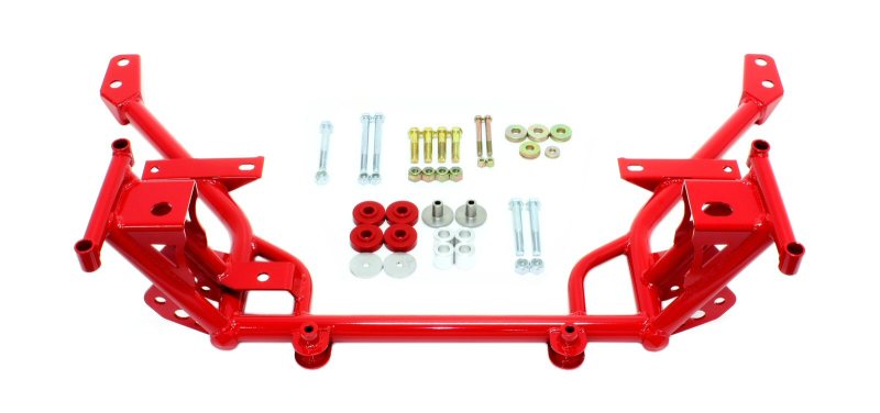 BMR 05-14 S197 Mustang K-Member w/ STD. Motor Mounts and STD. Rack Mounts - Red - KM018R