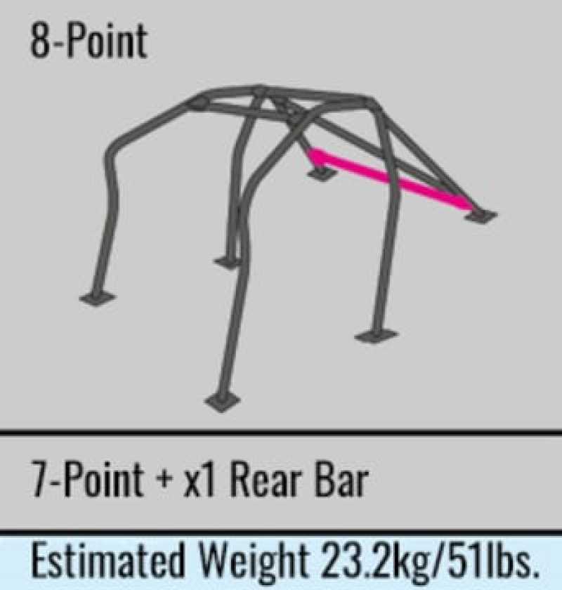 Cusco Chromoly Roll Cage 8pt Dash Escape 2 Passenger 89-94 Nissan 240SX/Silvia w/ Sunroof - 220 261 GS