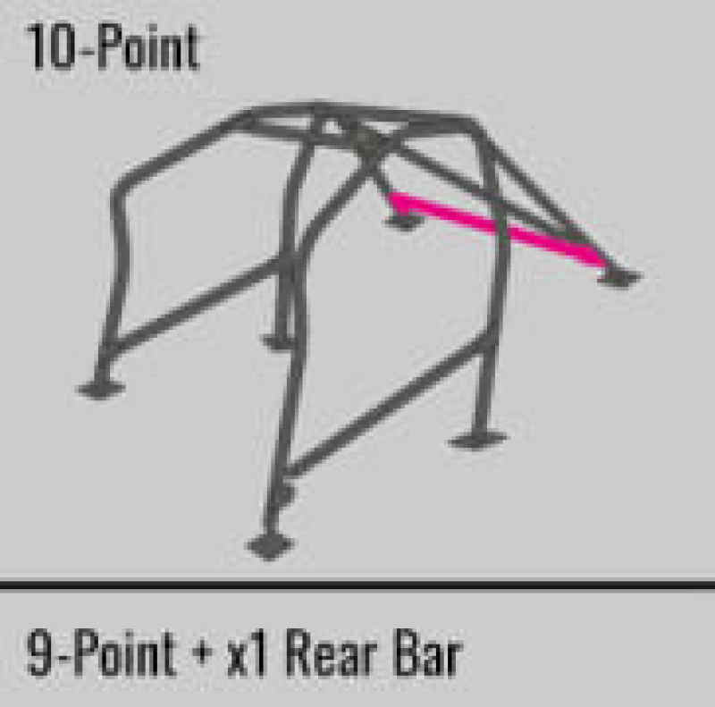 Cusco SFTY21 2-Pssgr 10-Point BLK DASH-ESCAPE Roll Cage Subaru GDA/GDB 01-07 (S/O/No Cancel) - 666 270 W10