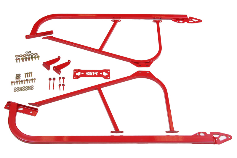 BMR 08-17 Challenger Bolt-On Subframe Connectors - Red - SFC110R